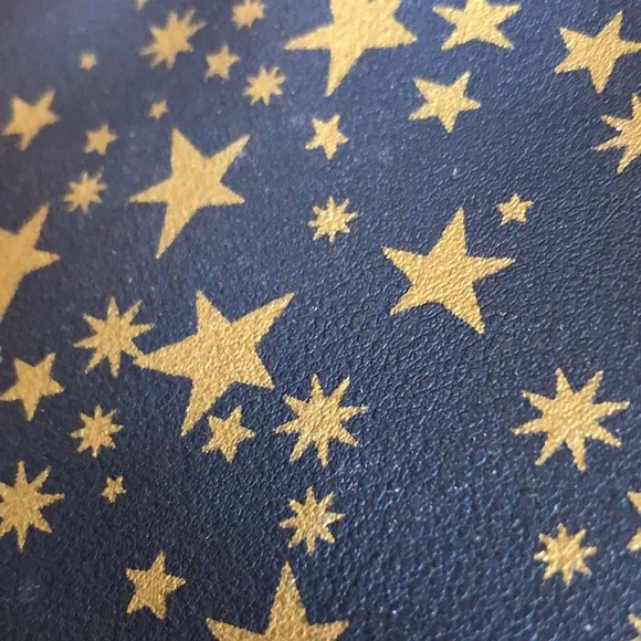 FREE WITH $25 PURCHASE-Celestial Themed Zip Top Cosmetic Bag-8x6-Navy/Gold - Picture 3 of 9